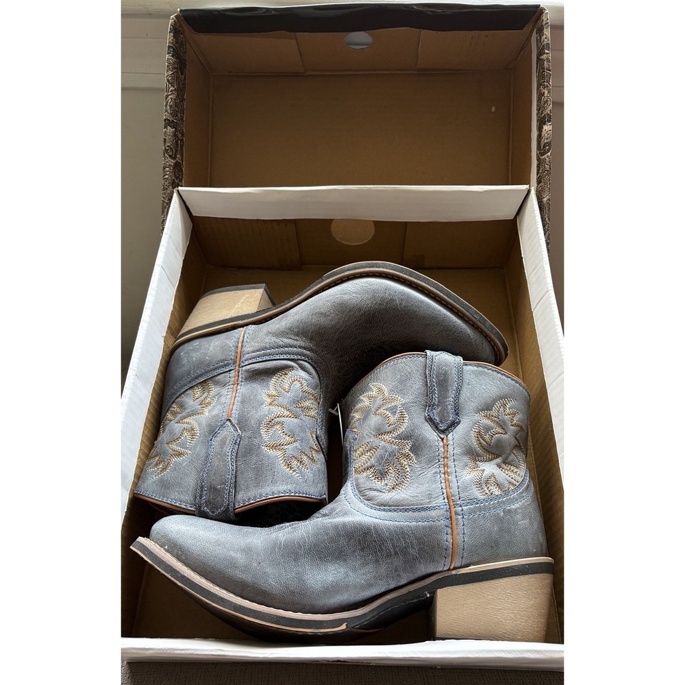 Laredo Women's Sapphrye Ankle Western Bootie Boots Size 8M Blue Navy New NWB